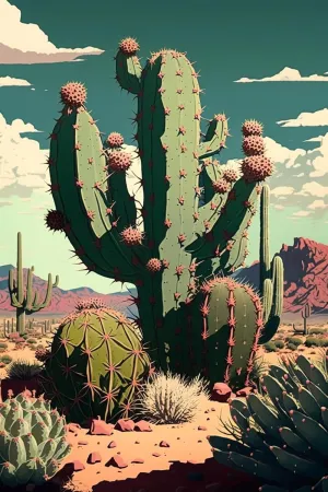 1000 Piece Puzzle for Adults, Desert Cactus Jigsaw Puzzles 1000 Pieces - 1000 Pieces High Resolution, Matte Finish, Smooth Edging, No Dust Leisure Desert Cactus Puzzle
