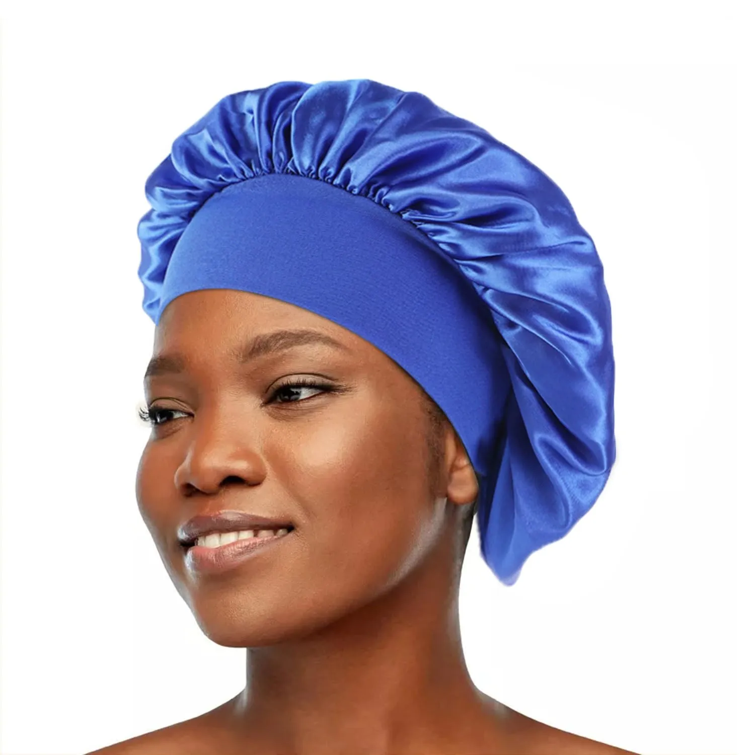 12 Pieces Silk Bonnet for Women Curly Hair Satin Bonnet Hair Wrap for Sleeping Cap with Tie Band (Multicoloured1)