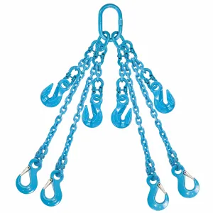 1/2" x 10' - Pewag  Adjustable 4 Leg Chain Sling w/ Sling Hooks - Grade 120