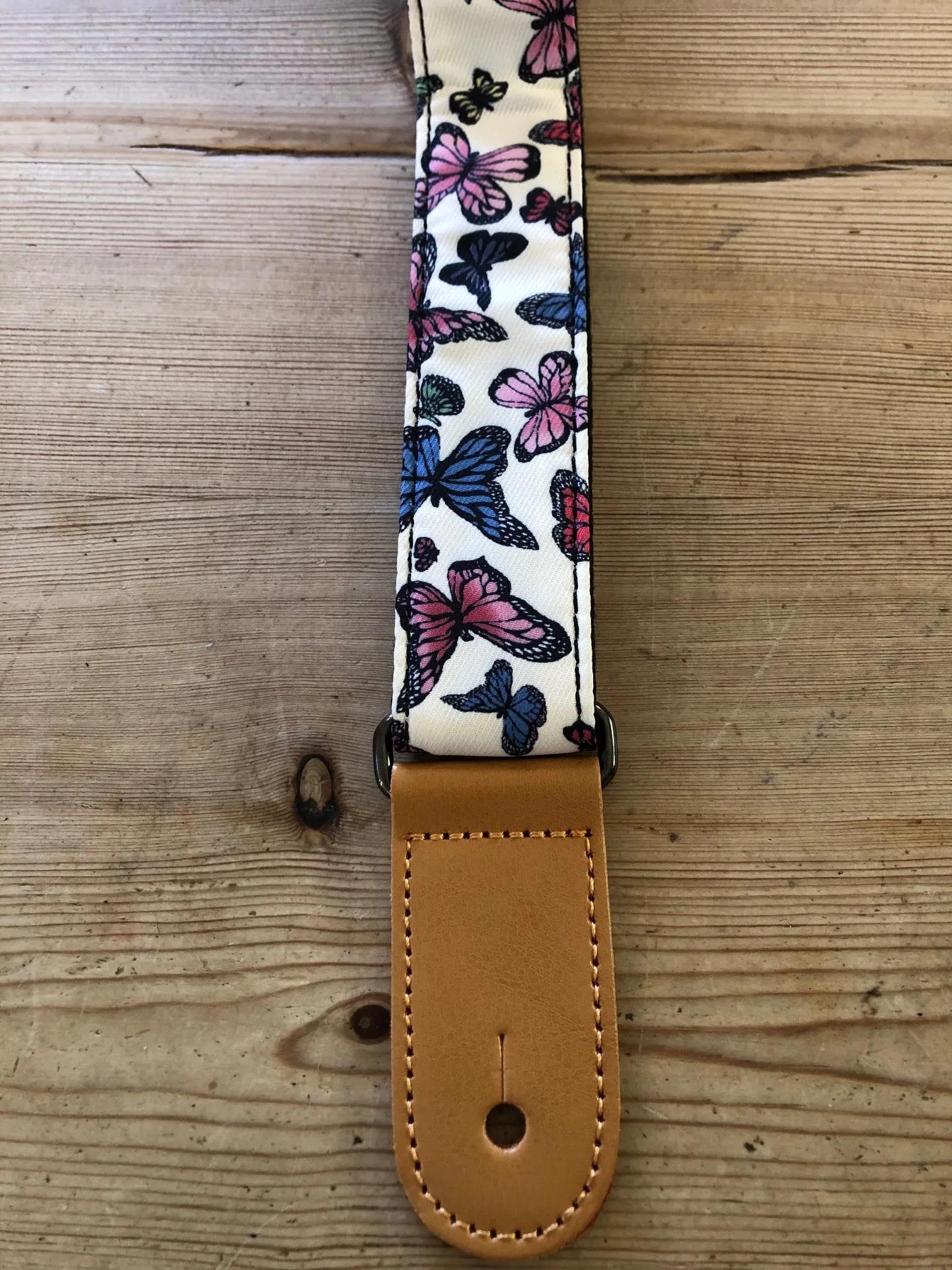 1.5"  Wide Ukulele Strap - Butterfly  Design