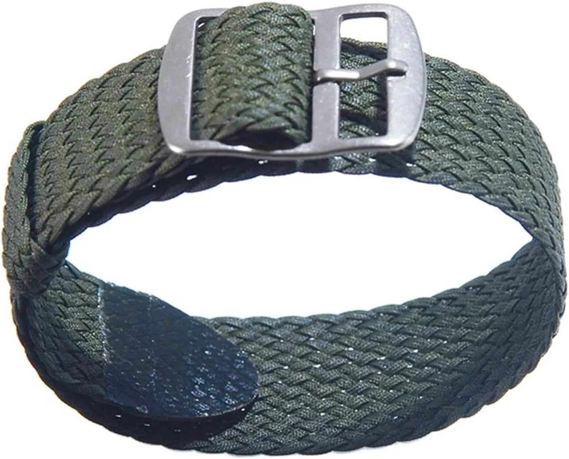 18mm 20mm Solid color Perlon Woven Nylon watchbands bracelet fabric Woven Watch Strap Band Buckle belt black blue