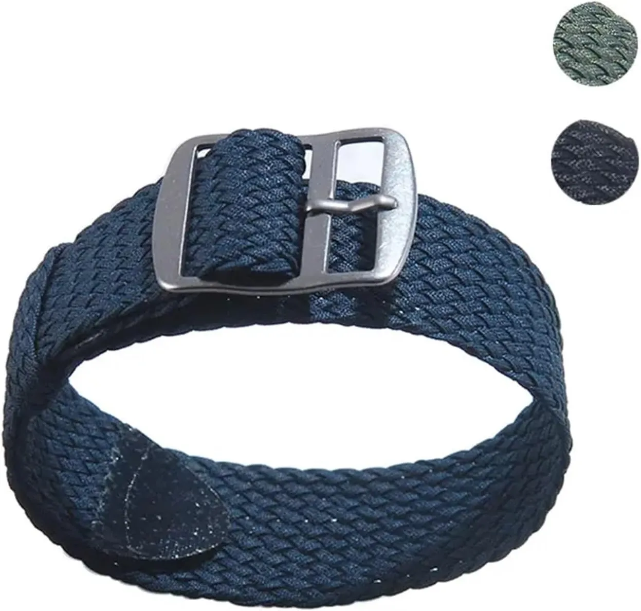 18mm 20mm Solid color Perlon Woven Nylon watchbands bracelet fabric Woven Watch Strap Band Buckle belt black blue
