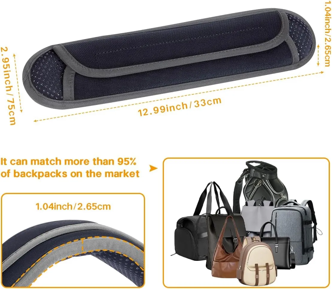 2 Pack Universal Shoulder Pads for Bags Non-Slip Thick Enhance The Comfort and Stability of Shoulder Bags,Messenger Bags,Backpacks and Belts-Perfect for Outdoor Sports Enthusiasts