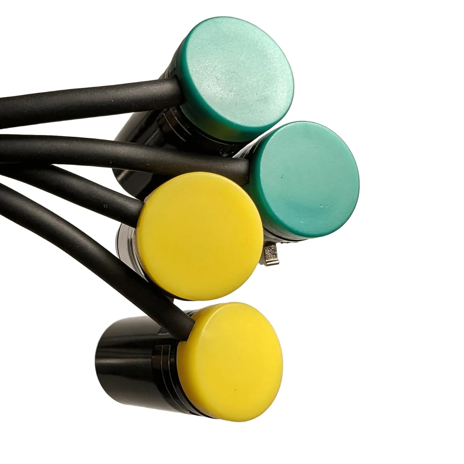 2-Pcs Low-Profile 3-Pin XLR Female to XLR Male Adjustable-Angle Cable for Sound Devices 302, 552, 633, 688, 788T Mixer, Zaxcom, Zoom F8 Recorder and More, Yellow and Green