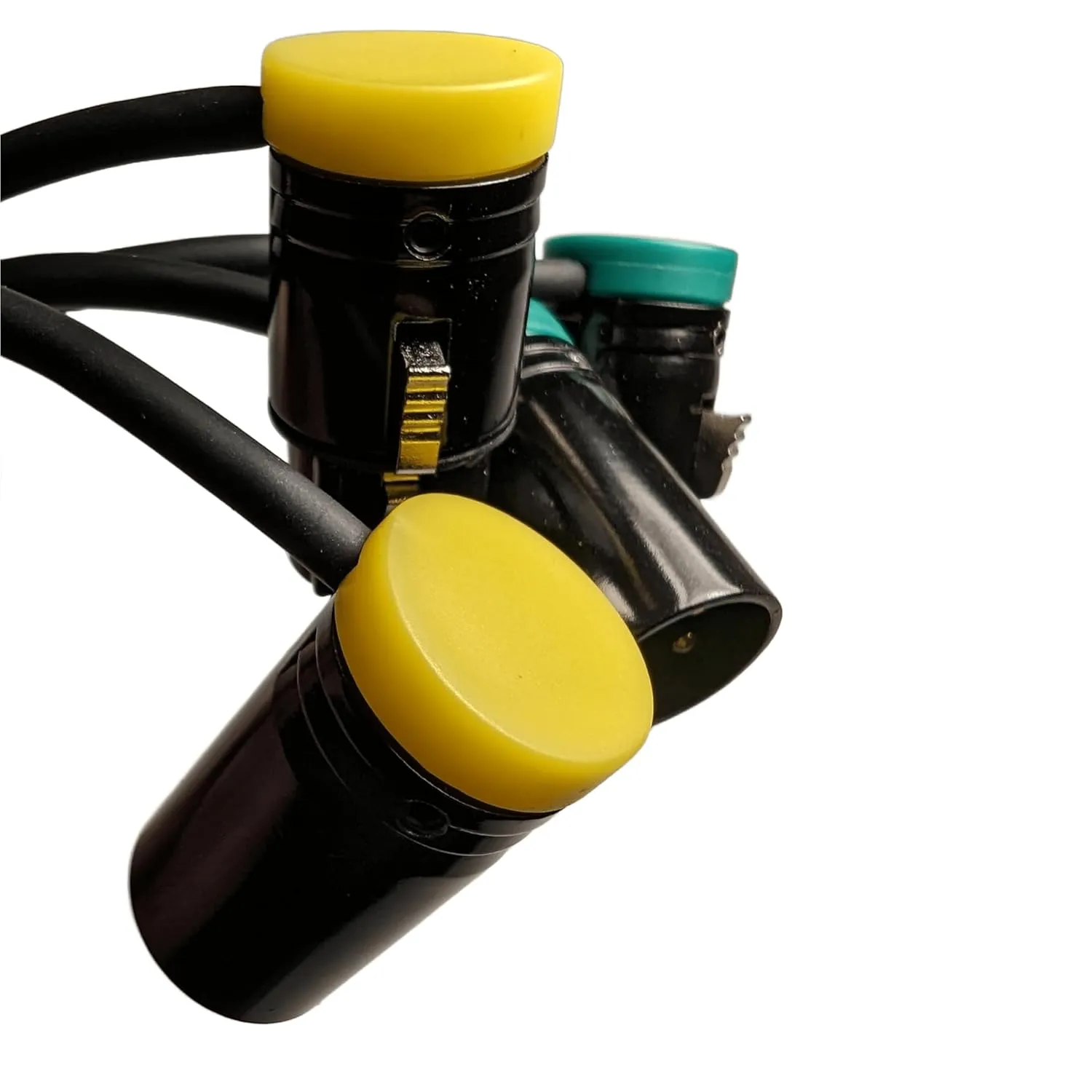 2-Pcs Low-Profile 3-Pin XLR Female to XLR Male Adjustable-Angle Cable for Sound Devices 302, 552, 633, 688, 788T Mixer, Zaxcom, Zoom F8 Recorder and More, Yellow and Green