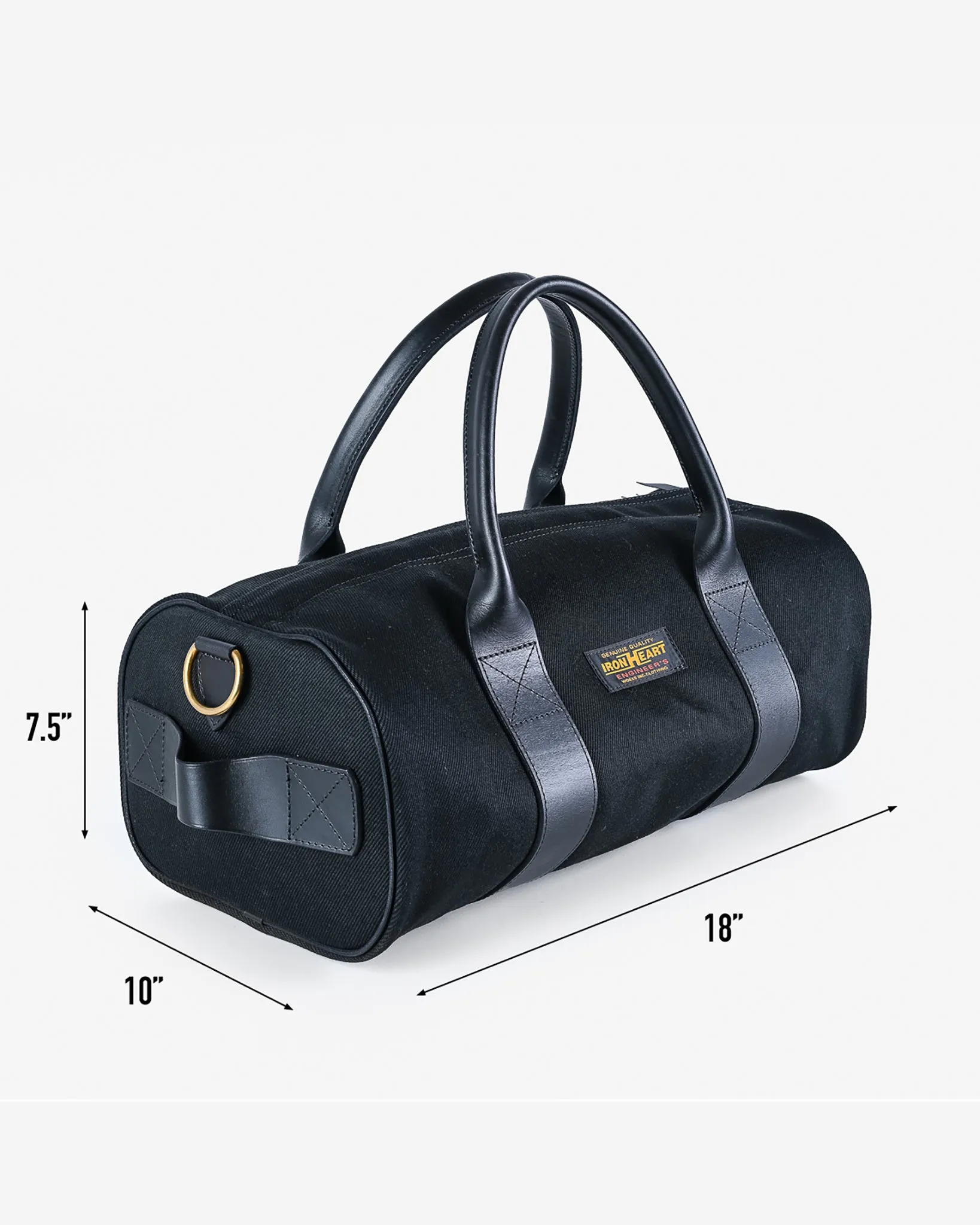 21oz Denim and Buttero Leather Holdall - Superblack