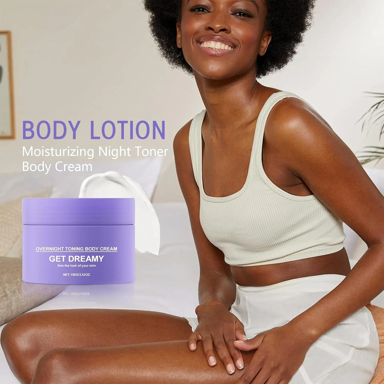 2PC Get Dreamy Overnight Toning Whip, Get Dreamy Body Firming Cream for Women, Moisturising & Anti-Wrinkle Firming, Improves Sagging Skin and Fine Lines