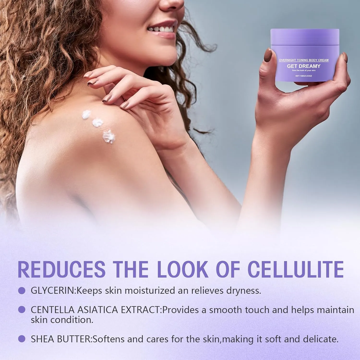 2PC Get Dreamy Overnight Toning Whip, Get Dreamy Body Firming Cream for Women, Moisturising & Anti-Wrinkle Firming, Improves Sagging Skin and Fine Lines