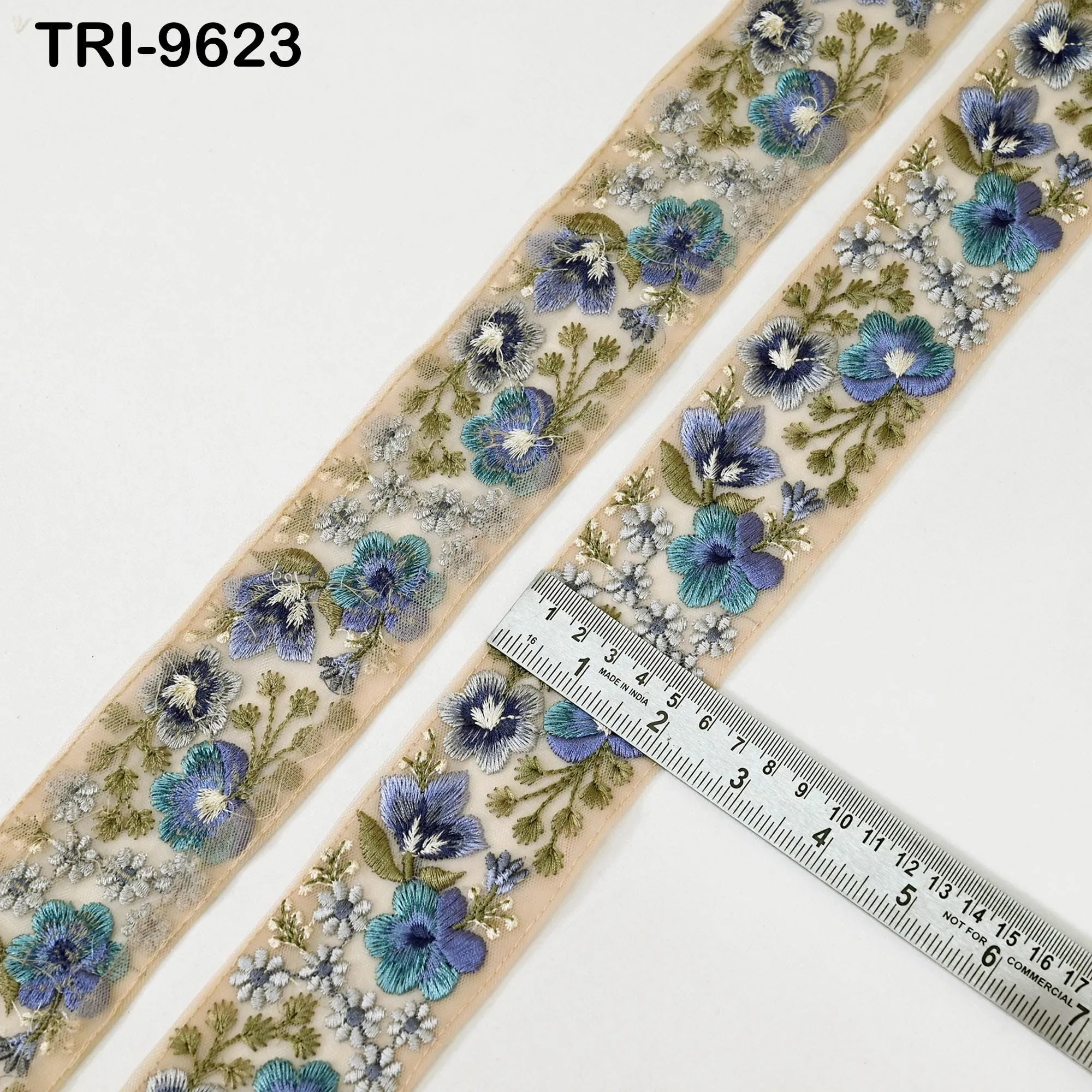 3 Yard Embroidery Ribbons Indian Trim DIY Crafting Hair Accessories Sari Border Wedding Sewing Dress Embroidered Embellishment Trimmings 5cm