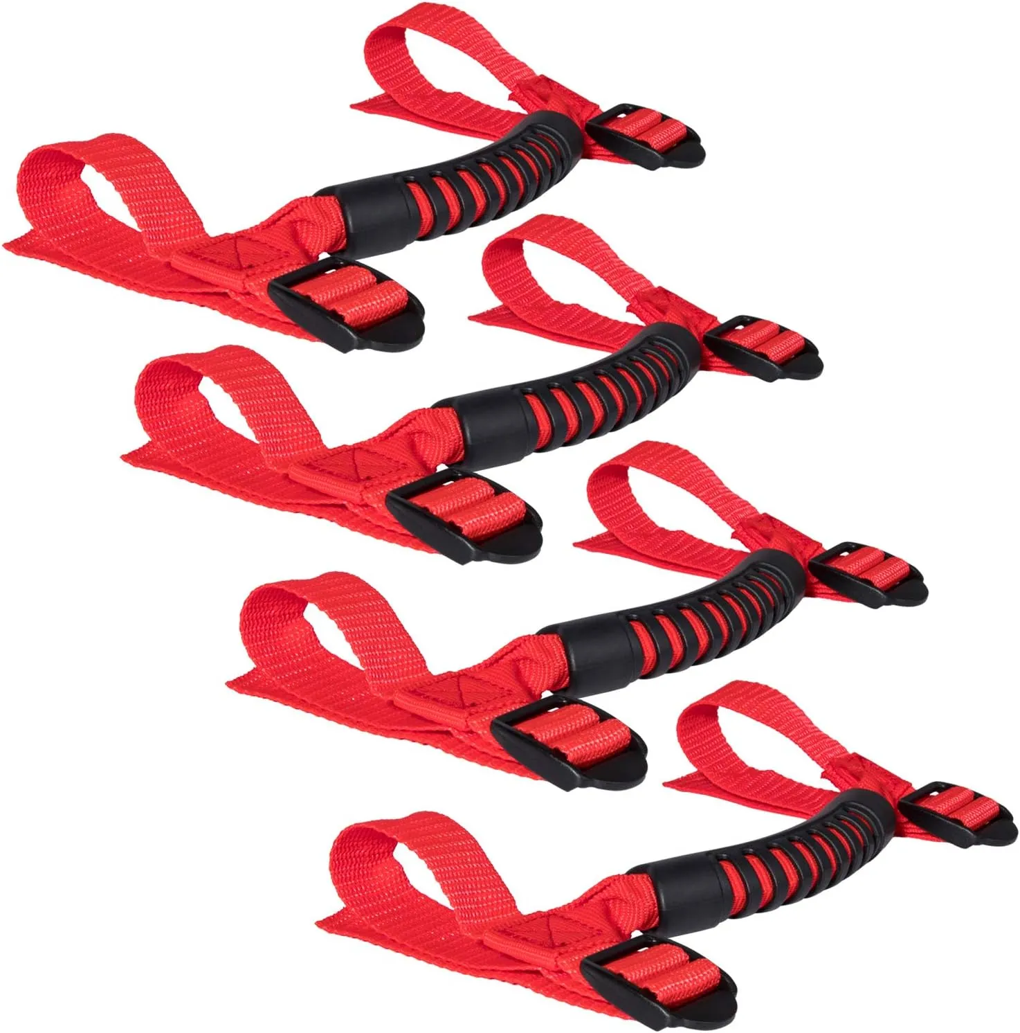 4 x Roll Bar Grab Handles Grip Handle for Jeep Wrangler YJ TJ JK JK JL JLU Sports Sahara Freedom Rubicon X & Unlimited 1955-2021 (Red)