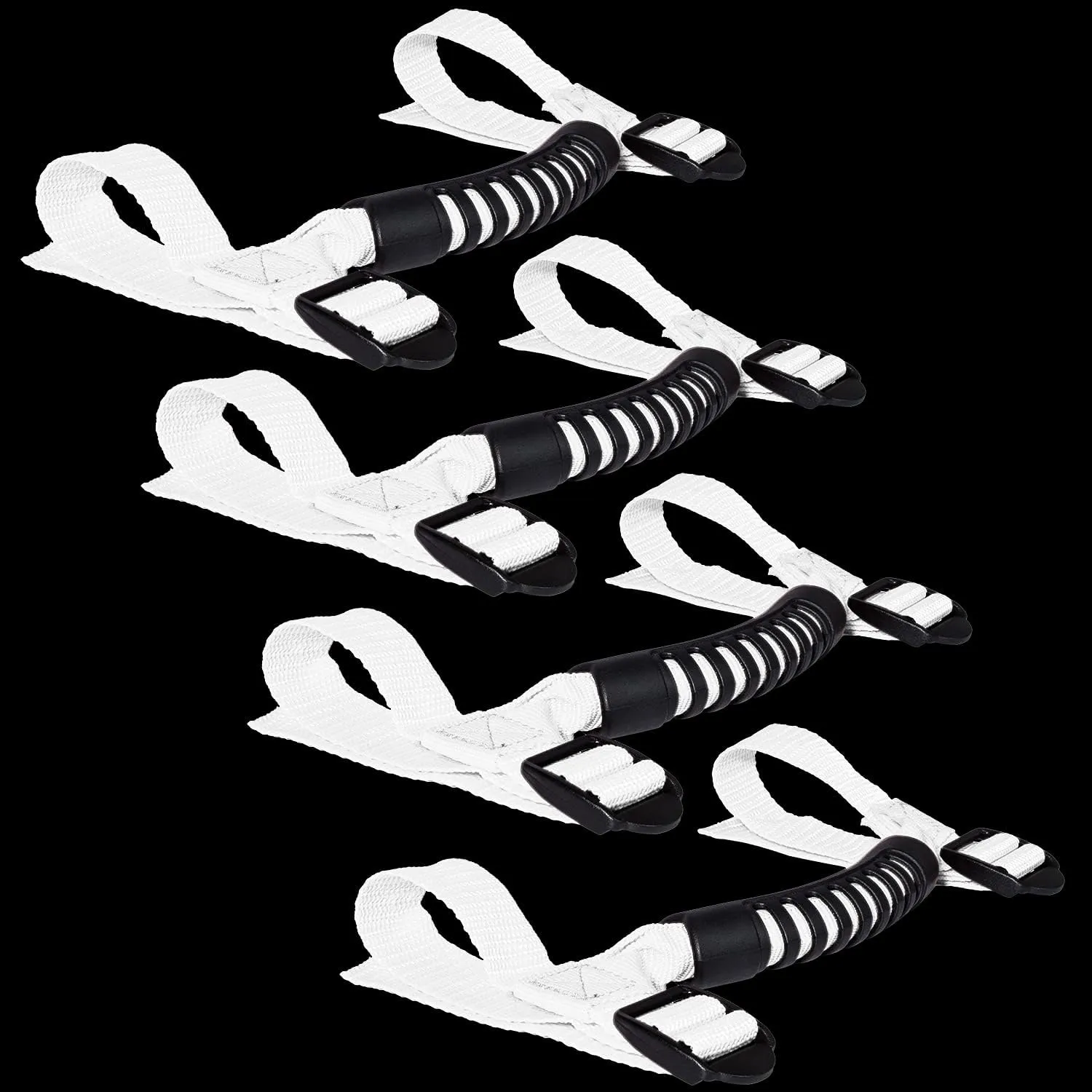4 x Roll Bar Grab Handles Grip Handle for Jeep Wrangler YJ TJ JK JKU JL JLU Sports Sahara Freedom Rubicon X & Unlimited 1955-2023 2024 2025(White)