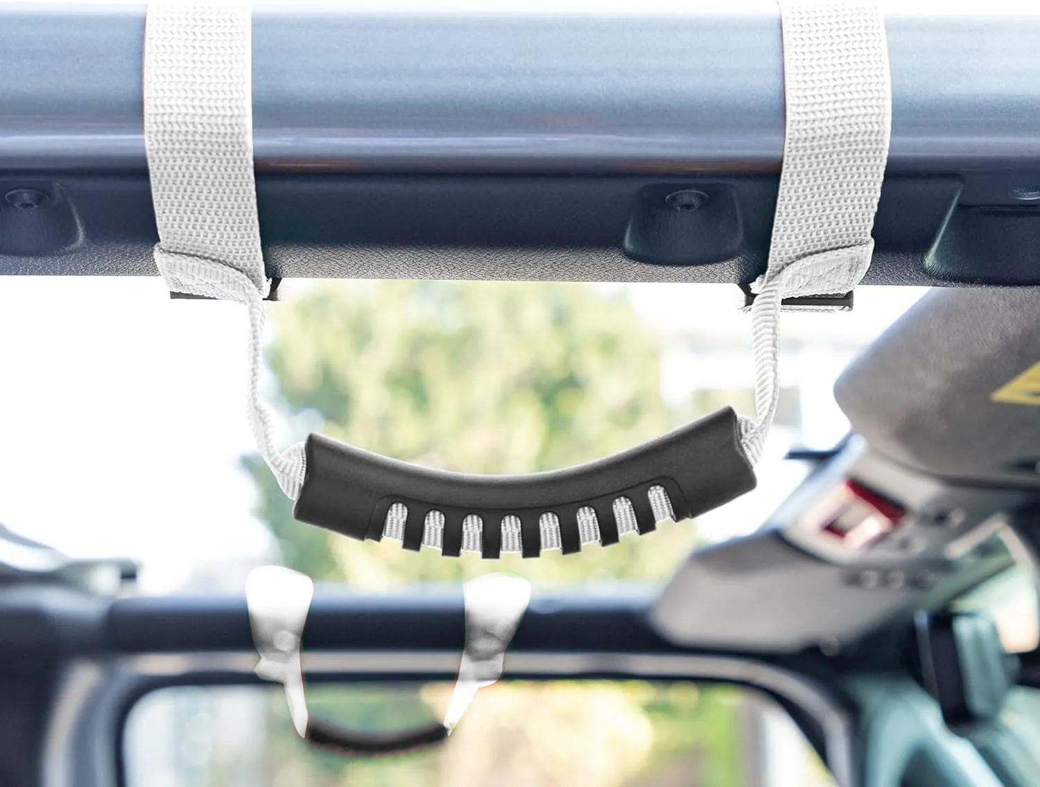 4 x Roll Bar Grab Handles Grip Handle for Jeep Wrangler YJ TJ JK JKU JL JLU Sports Sahara Freedom Rubicon X & Unlimited 1955-2023 2024 2025(White)