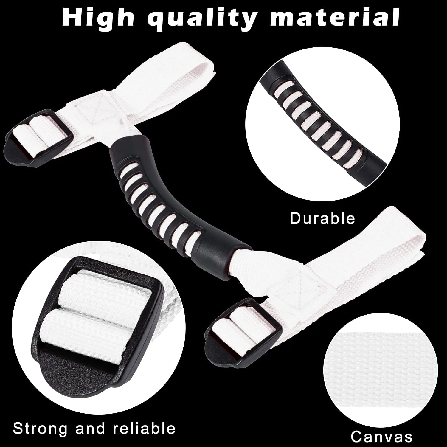 4 x Roll Bar Grab Handles Grip Handle for Jeep Wrangler YJ TJ JK JKU JL JLU Sports Sahara Freedom Rubicon X & Unlimited 1955-2023 2024 2025(White)
