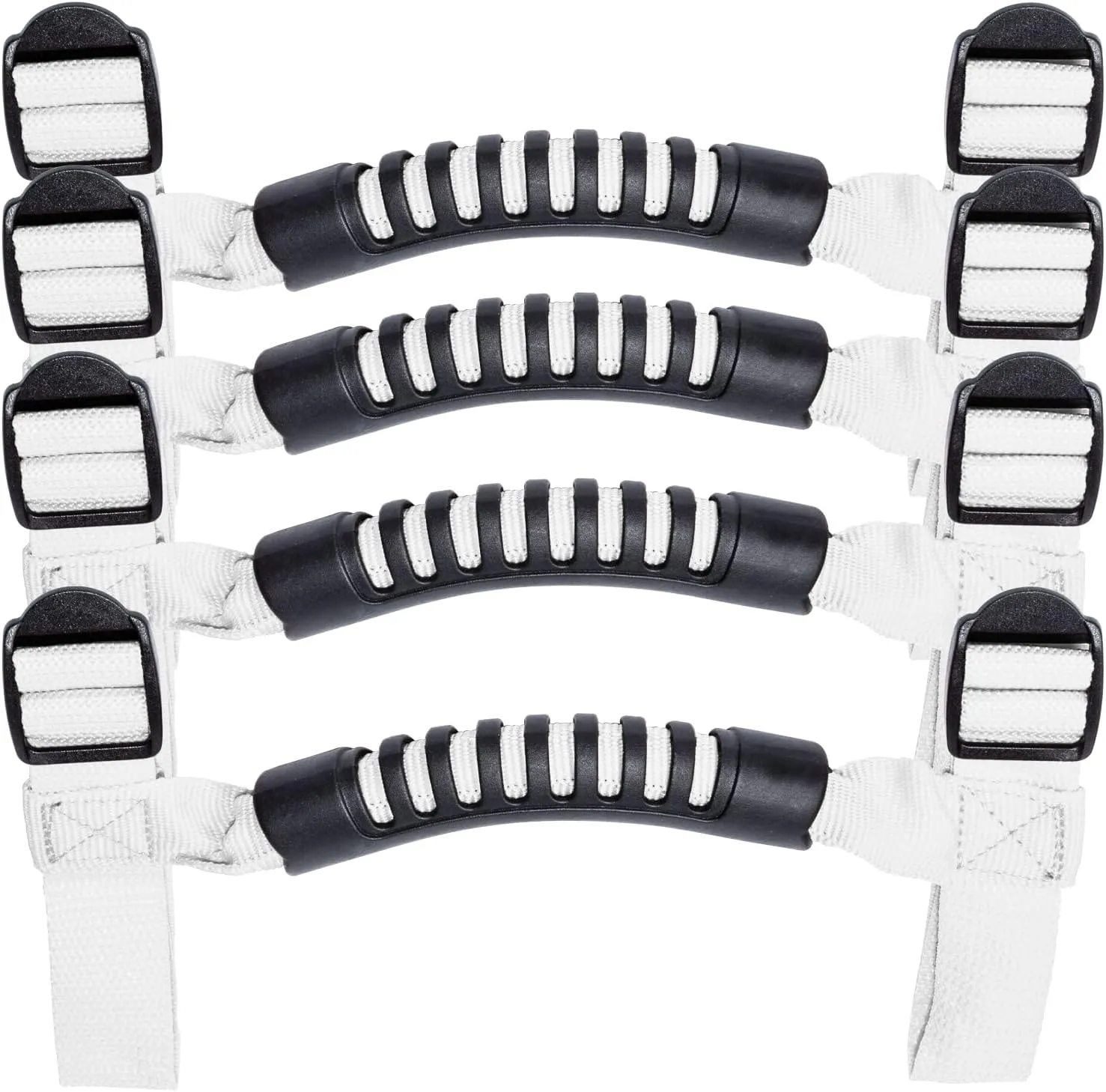 4 x Roll Bar Grab Handles Grip Handle for Jeep Wrangler YJ TJ JK JKU JL JLU Sports Sahara Freedom Rubicon X & Unlimited 1955-2023 2024 2025(White)