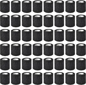 48 Pack Self Adhesive Bandage Wrap 2 Inch x 5.5 Yard Self Adherent Cohesive Bandages Elastic Athletic Sports Tape Breathable Wound Tape for Stretch Athletic Wrist Ankle