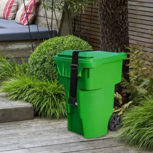 4Pcs Trash Can Lid Lock Adjustable Garbage Strap Wear-Resistance Reusable Trash Can Bands for Preventing Animals Squirrels Dogs Bears Outdoor