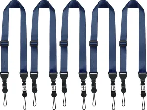5 Pack Nylon iPad Strap, Adjustable Camera Neck Strap, Comfortable Shoulder Strap for iPad, Cellphone Tablet, Camera, Laptop, Binocular, Luggage Bag(Royal Blue Universal Neck Lanyard)