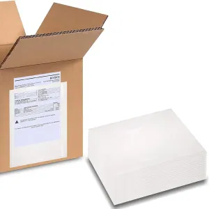 5.5x10 Inch Packing Slip Envelope Pouches, Mailing Bag, Clear White, 5.5 x 10 inch, Self Adhesive, 1000 Pack