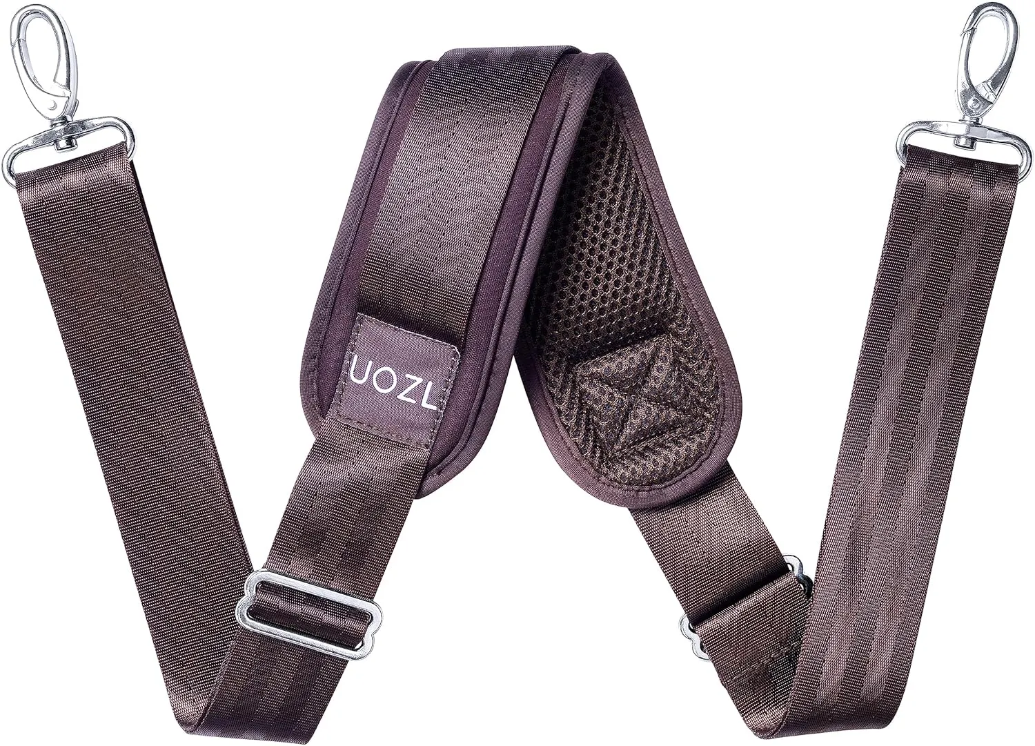 59 Inch Shoulder Straps, Soft with Ultra-Thick Fixed Shoulder Pad, Two Way Independently Adjustable Buckle Replacement Straps for Laptop Bag Messenger Bag Tool Bag Luggage,Brown