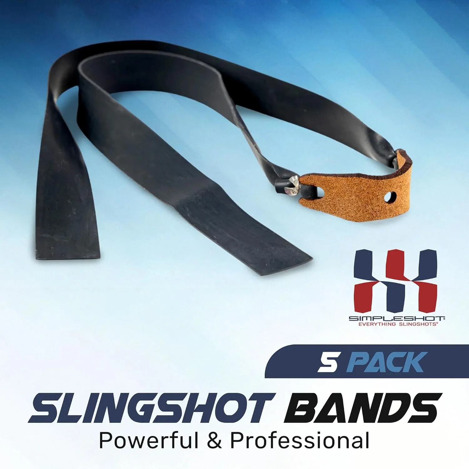 5pcs Slingshot Bands Powerful Professional Elastic Rubber Catapult Shooting Flat Bands