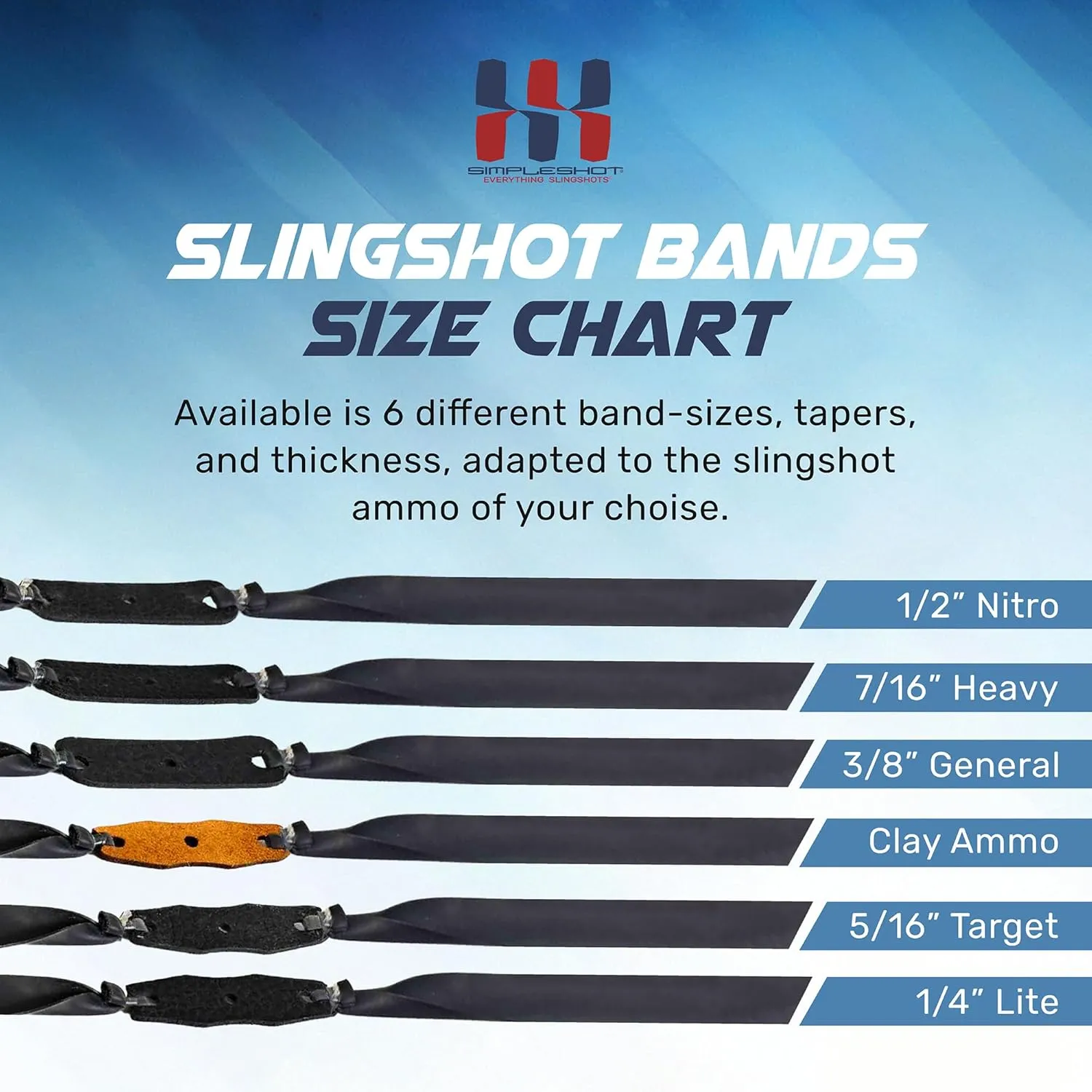 5pcs Slingshot Bands Powerful Professional Elastic Rubber Catapult Shooting Flat Bands