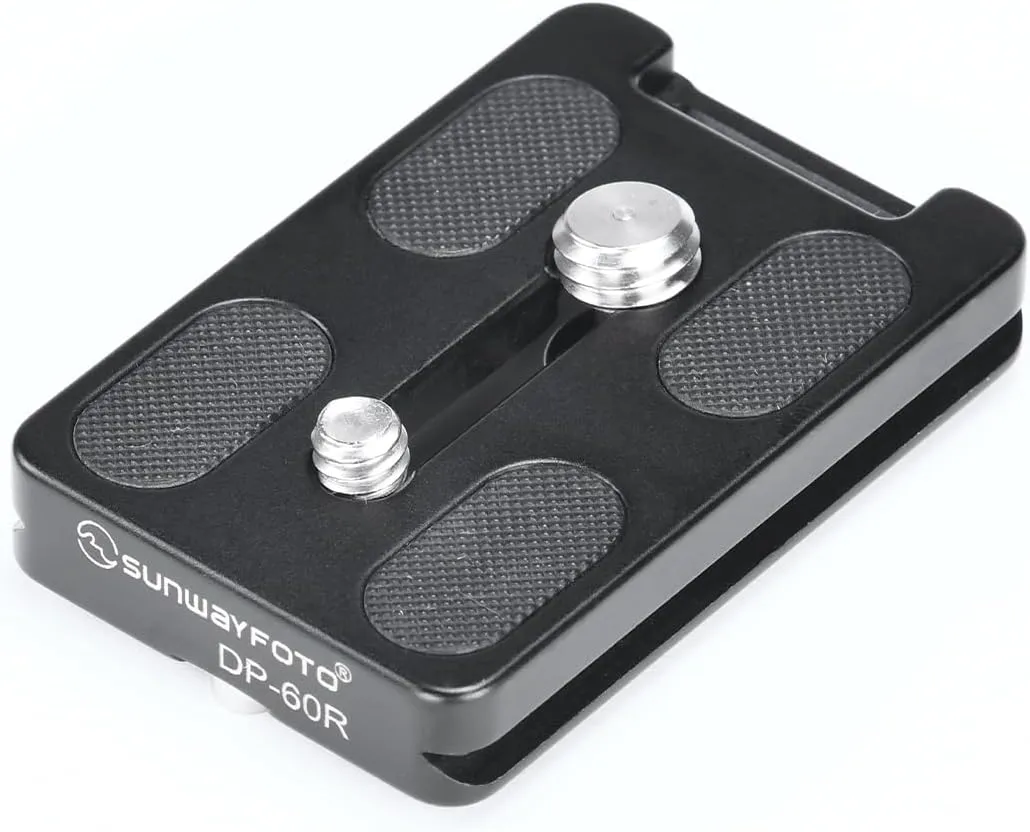 60mm QR Plate w 1/4" & 3/8" Screws Arca Swiss Compatible, 2506