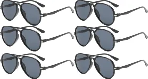 6Pcs Kids Aviator Sunglasses Bulk UV400 Protection Lens Plastic Toddler Costume Aviators Sunglasses Boys Girls