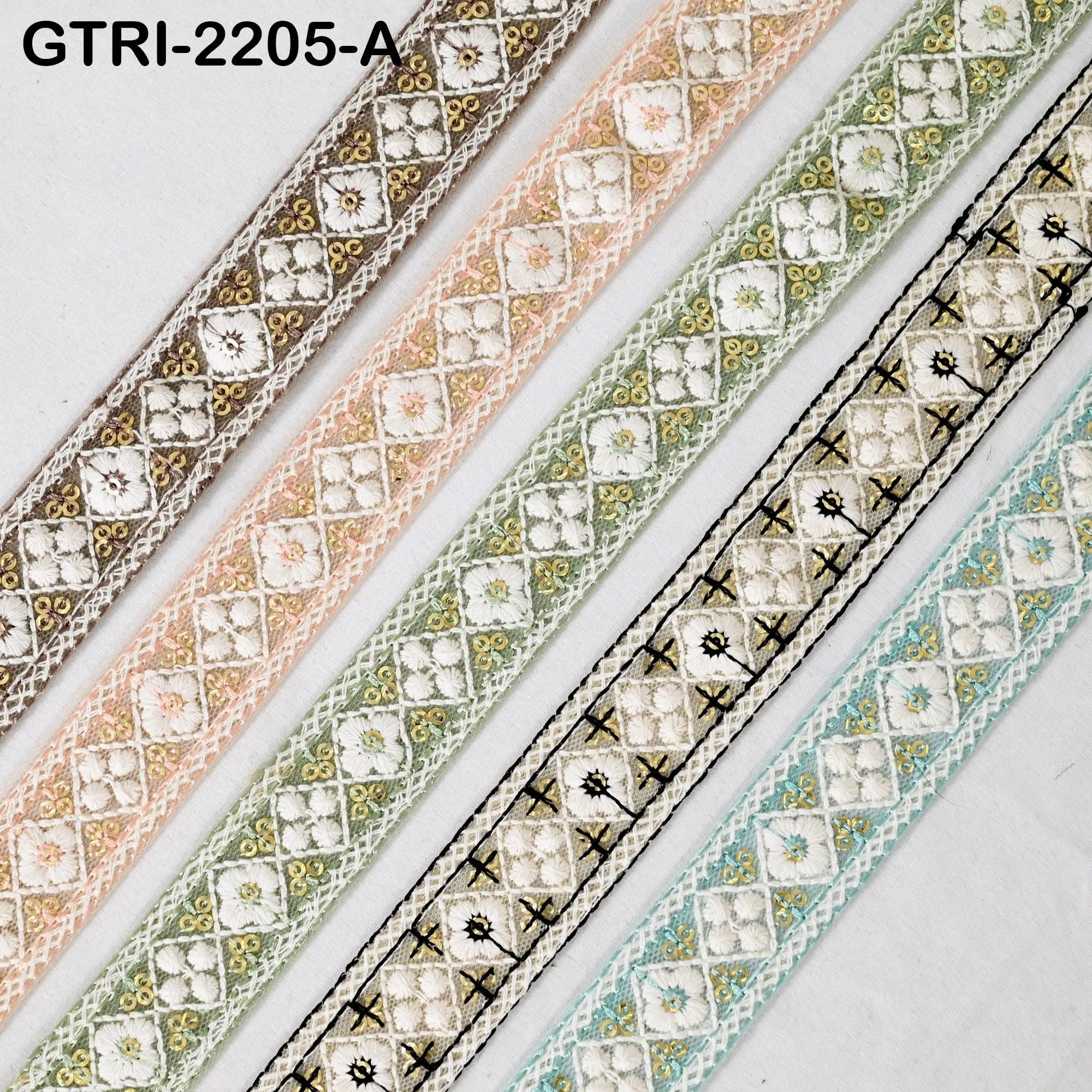 9 Yard 3cm Embroidery Ribbon for Kids Crafting Sewing Costumes Dog Collar Tote Bags, Lampshades, Holidays Decor Embroidered Embellishment