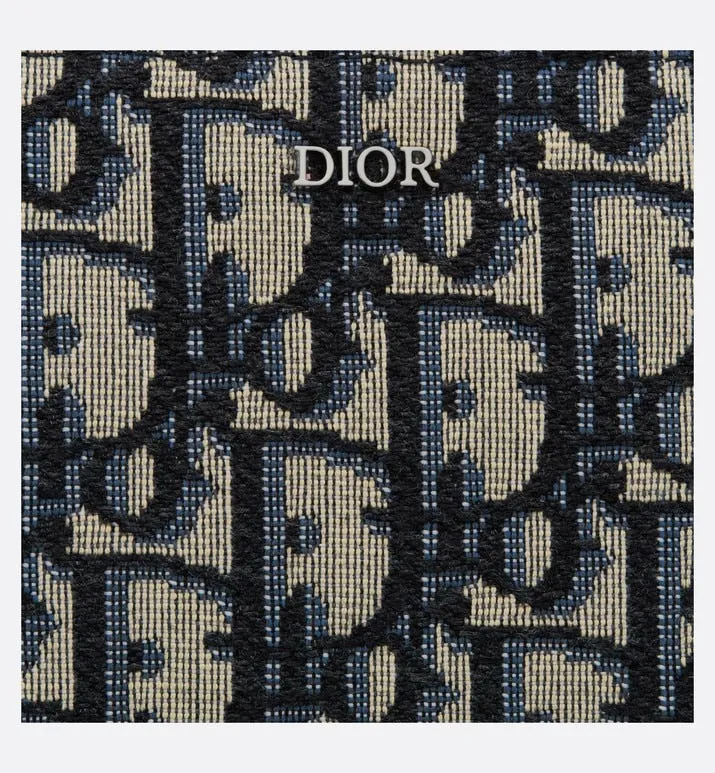 A5 Pouch • Beige and black Dior Oblique jacquard