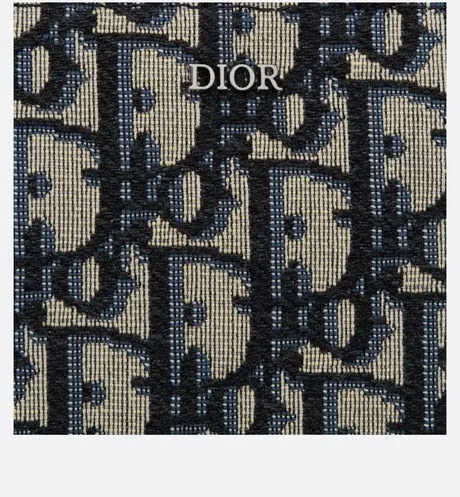 A5 Pouch • Beige and black Dior Oblique jacquard