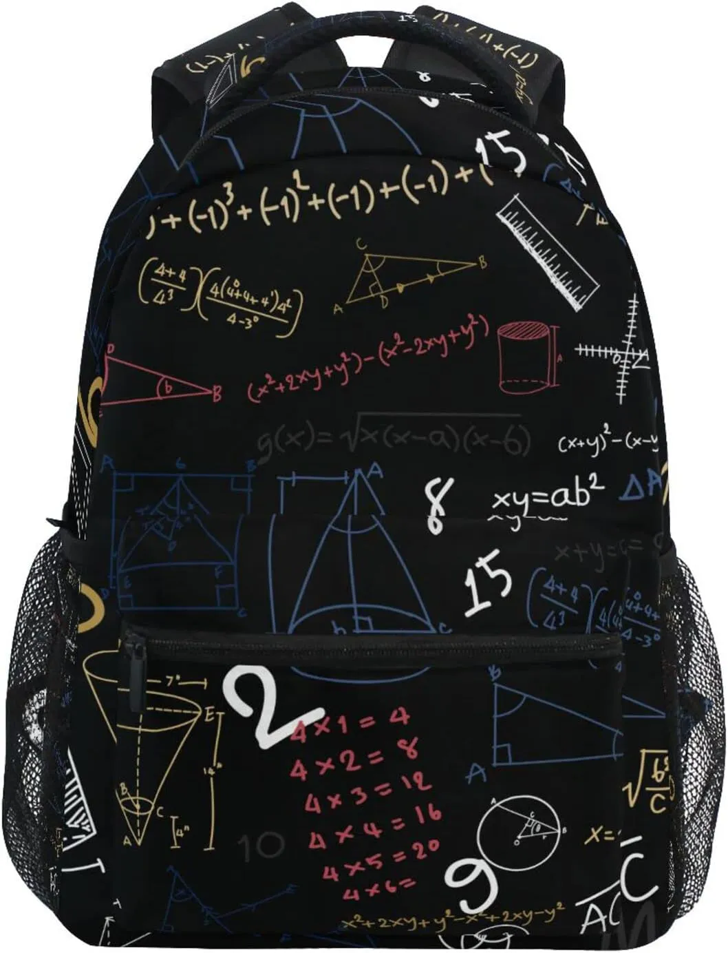 Acpiggto Backpack Daypack Shoulder Bag Red Navy American Math Formula Diagram Education Blackboard Luggage Bag for Gym Sports Casual Women Men