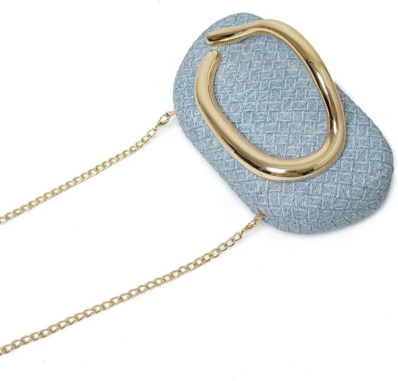 Acrylic Clutch Purse for Women Classic Round Acrylic Evening Handbag Vintage Metal Handlebars Bag for Wedding Party Prom