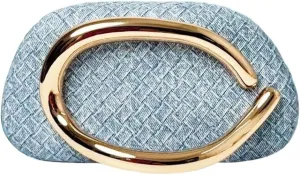 Acrylic Clutch Purse for Women Classic Round Acrylic Evening Handbag Vintage Metal Handlebars Bag for Wedding Party Prom