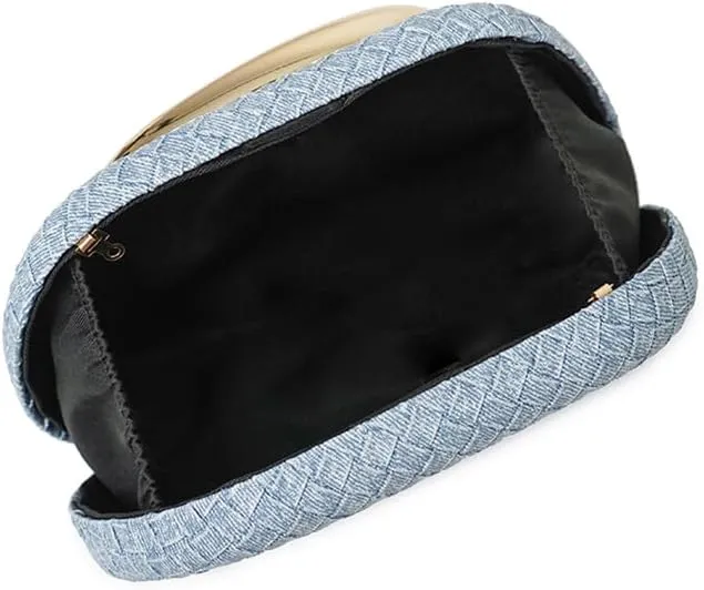 Acrylic Clutch Purse for Women Classic Round Acrylic Evening Handbag Vintage Metal Handlebars Bag for Wedding Party Prom