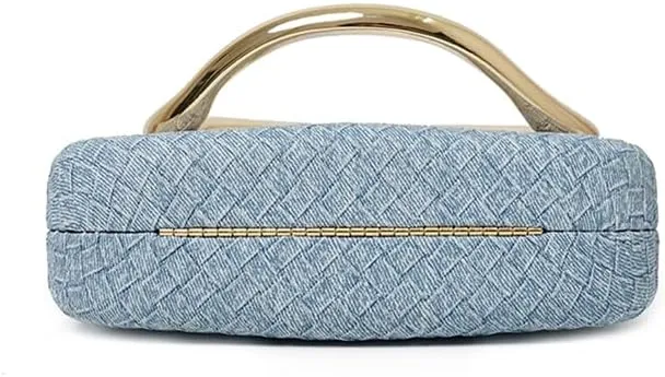 Acrylic Clutch Purse for Women Classic Round Acrylic Evening Handbag Vintage Metal Handlebars Bag for Wedding Party Prom