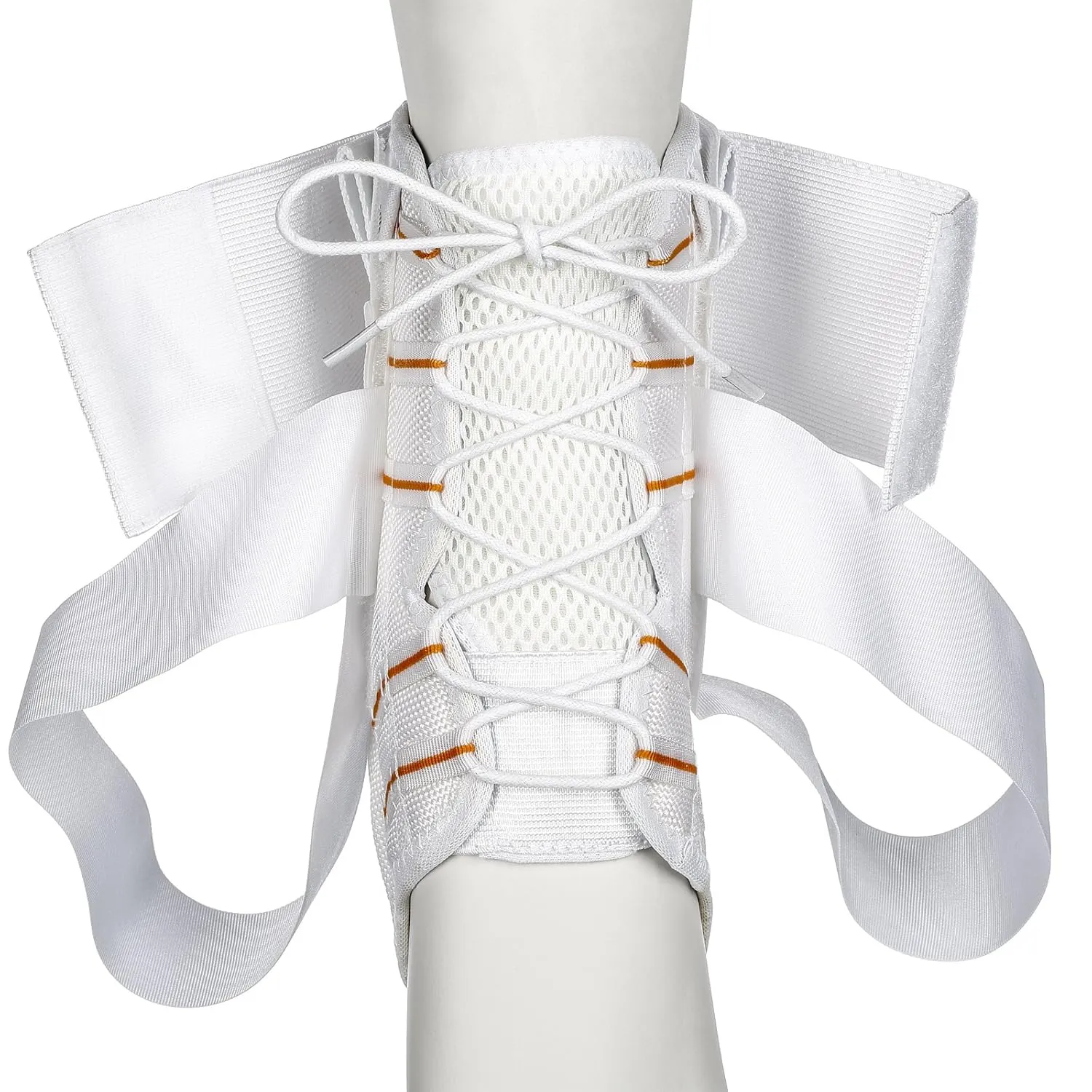 Active Ankle AS1 Pro Lace Up Ankle Brace, White Ankle Support with Laces for Men & Women, Protection & Sprain Support for Volleyball, Rugby, Basketball, Low Profile, White, X-Small