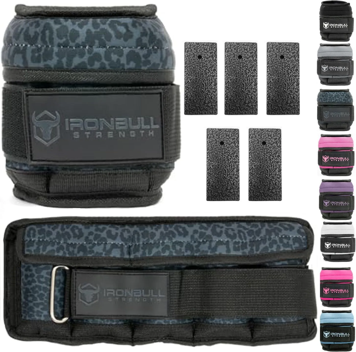 Adjustable Ankle Weights (10lbs/Pair) - Weighted Ankle Weight for Walking, Gym and Exercise - 2, 4, 6, 8, 10 LB Leg Weight Set with Straps for Women and Men - 1-5 lbs Each Ankle Adjustable for Weight Lifting
