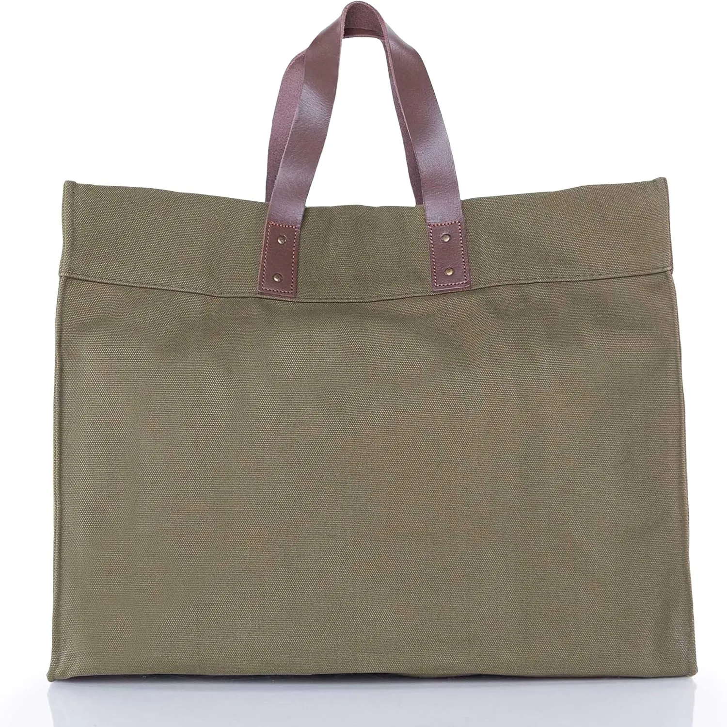 Advantage Tote Bag – Premium Quality & Sustainable Canvas Tote, Classic Tote bag with Genuine Leather Accents
