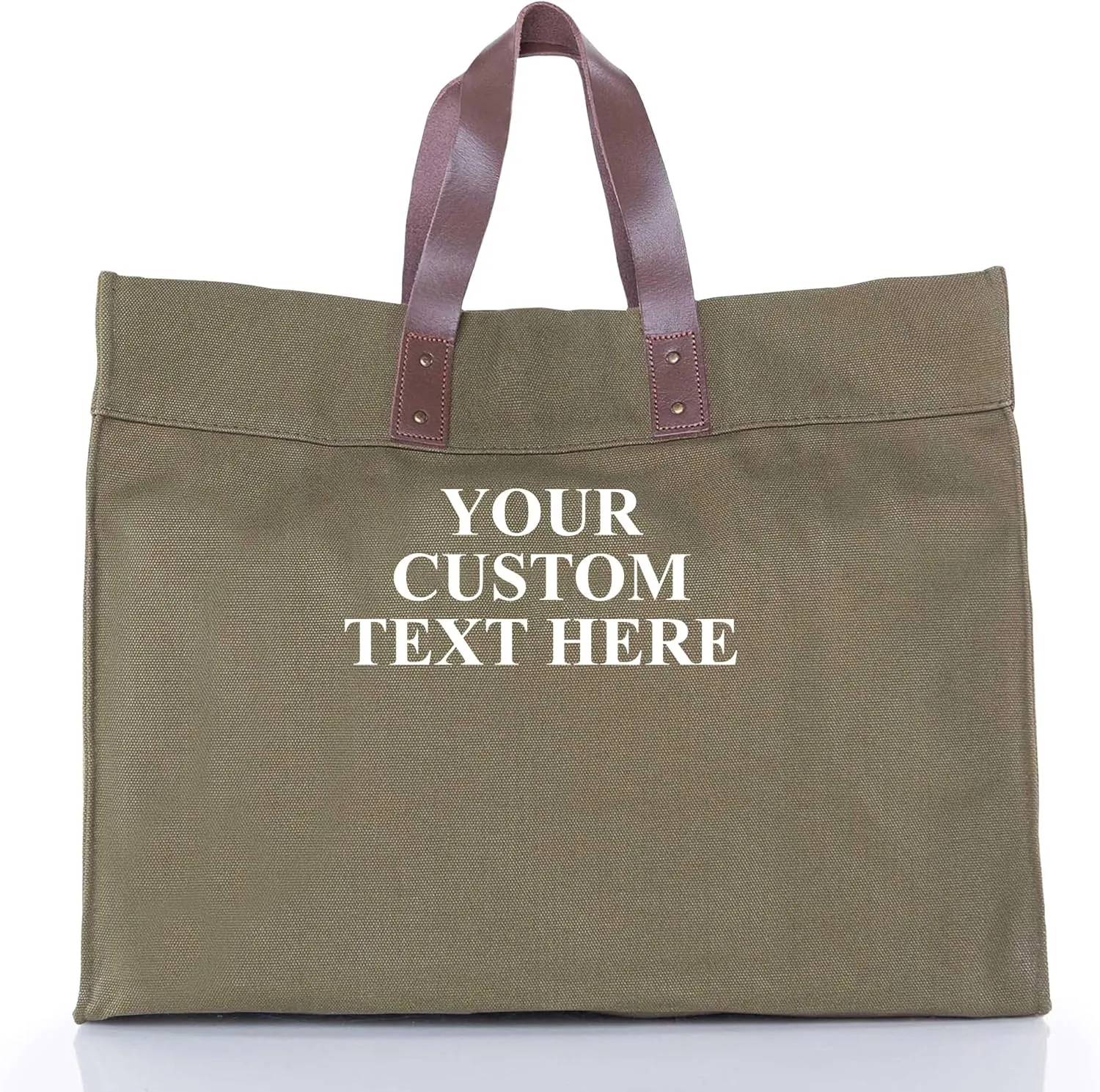 Advantage Tote Bag – Premium Quality & Sustainable Canvas Tote, Classic Tote bag with Genuine Leather Accents