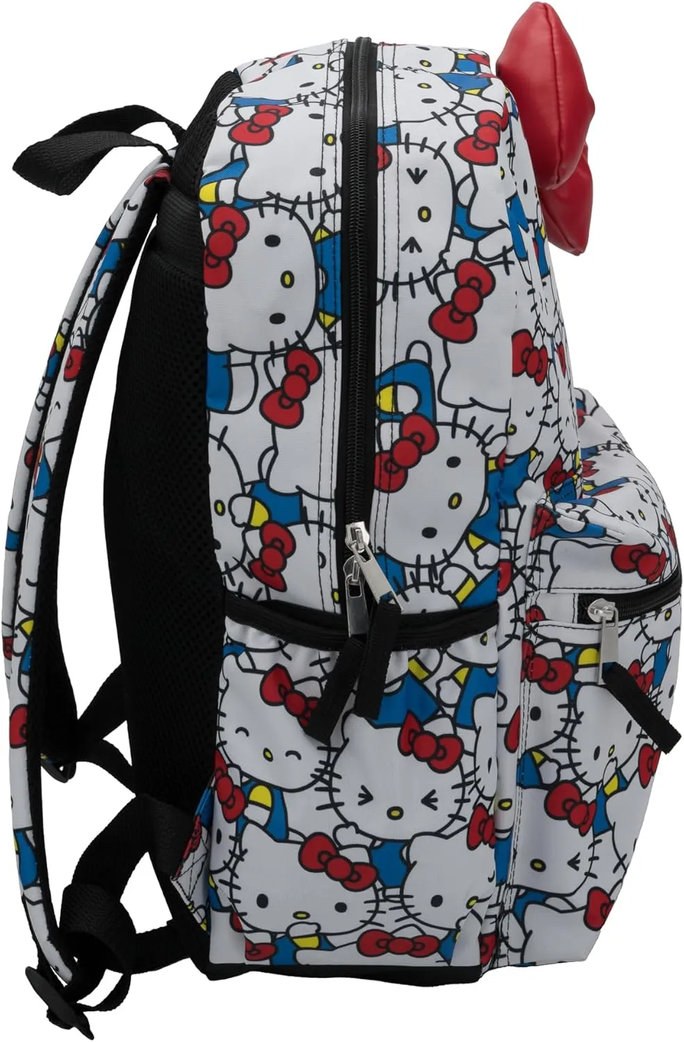 AI ACCESSORY INNOVATIONS Hello Kitty Kawaii Backpack, 16” Allover Print with 3D Iconic Hello Kitty Bow