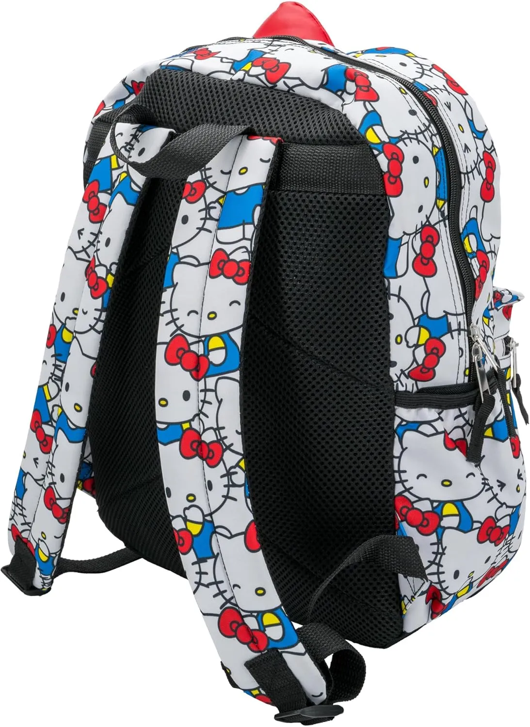 AI ACCESSORY INNOVATIONS Hello Kitty Kawaii Backpack, 16” Allover Print with 3D Iconic Hello Kitty Bow