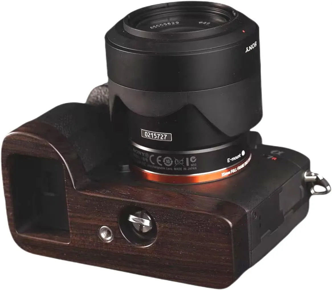 All Wood Wooden Camera Hand Grip Baseplate Base Protecter Handmade Light Weight for A7M4 Alpha 7M4 7S3 ILCE-7M4 A7S3 ILCE-7S3 A1