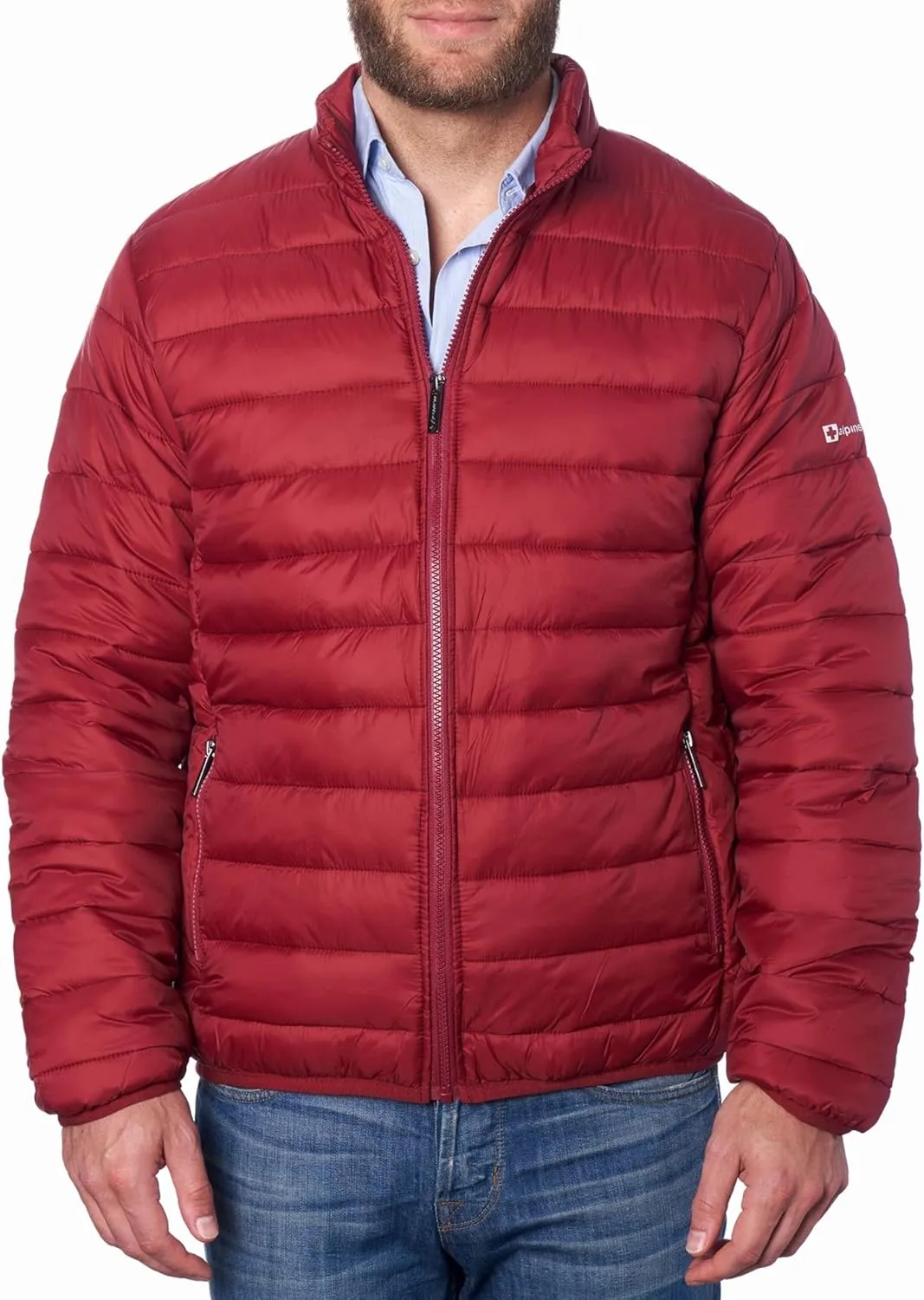 Alpine Swiss Niko Mens Down Alternative Jacket Puffer Coat Packable Warm Insulation & Lightweight