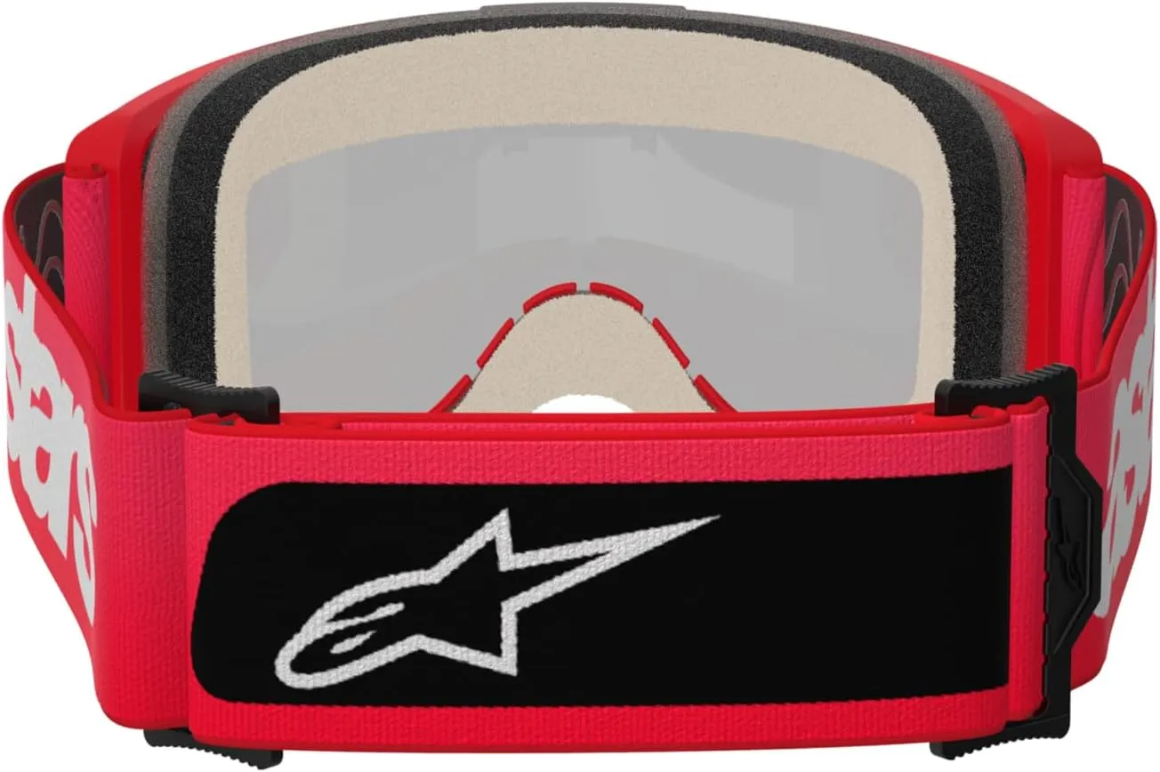 Alpinestars Vision 5 MX ATV MTB Off Road Goggle (Red - Mirror Gold Lens)
