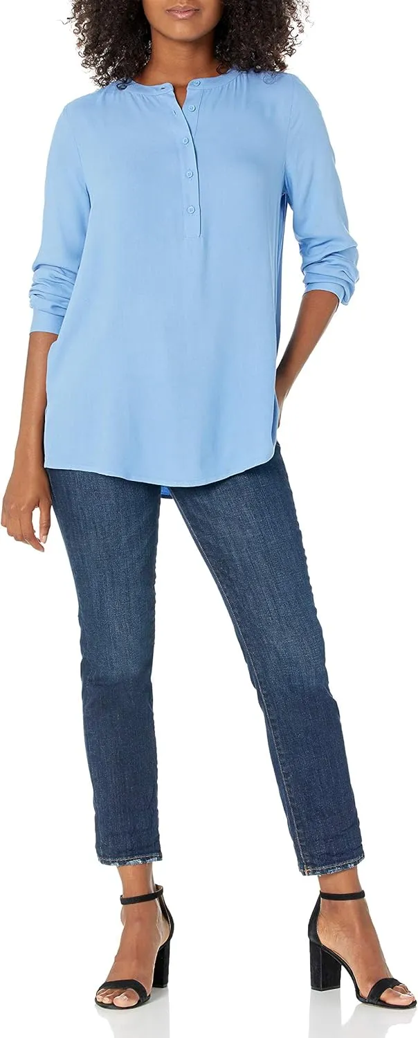Amazon Essentials Women's Long-Sleeve Woven Blouse