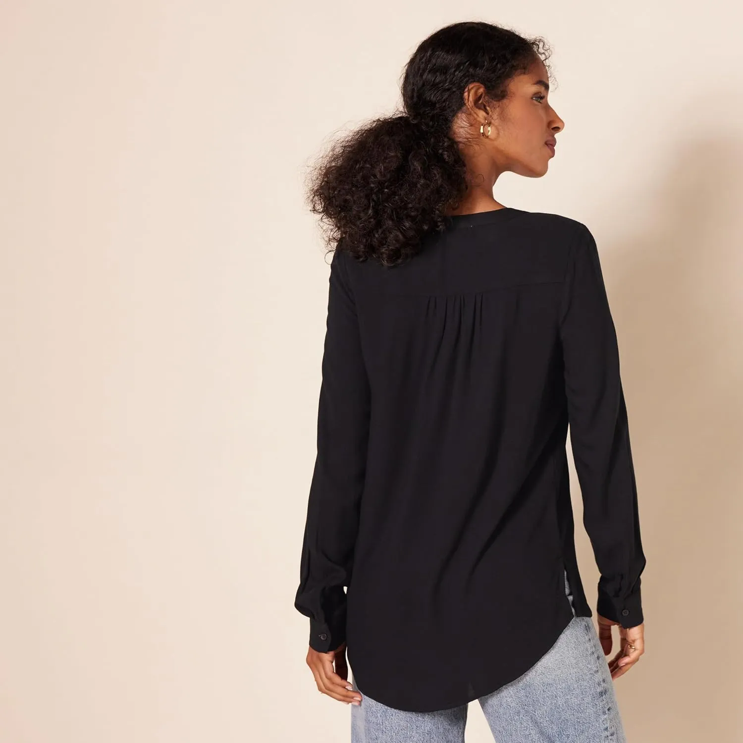 Amazon Essentials Women's Long-Sleeve Woven Blouse