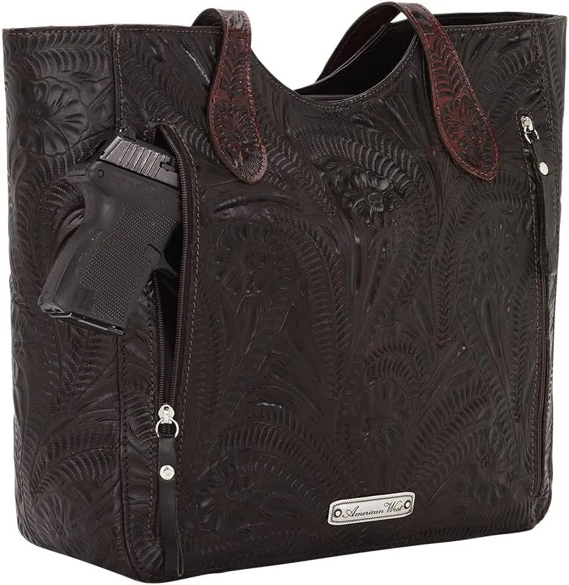 American West Annie's Secret Collection Large Zip Top Tote