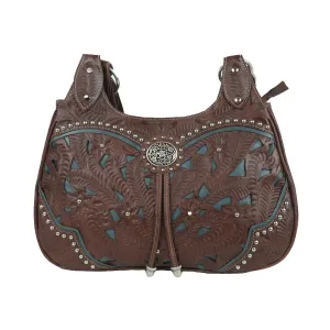 American West Lady Lace 3 Compartment Zip Top Scoop Tote