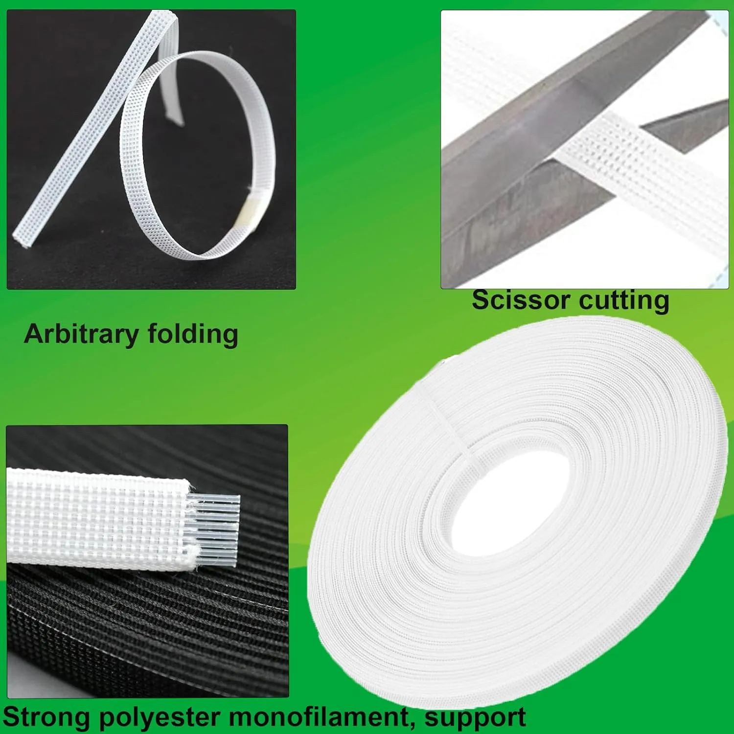 Amremsu 50yards Low-Density Boning for Sewing with Byretractable Measuring Tape, to Meet Your Daily Work Needs, Can Be Used to Make Corsets, Bodycon Dresses, Bags, and Wedding Gowns (12mm White)