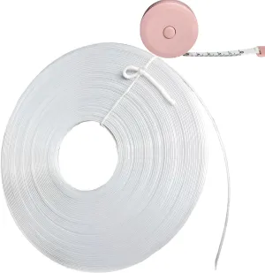 Amremsu 50yards Low-Density Boning for Sewing with Byretractable Measuring Tape, to Meet Your Daily Work Needs, Can Be Used to Make Corsets, Bodycon Dresses, Bags, and Wedding Gowns (12mm White)